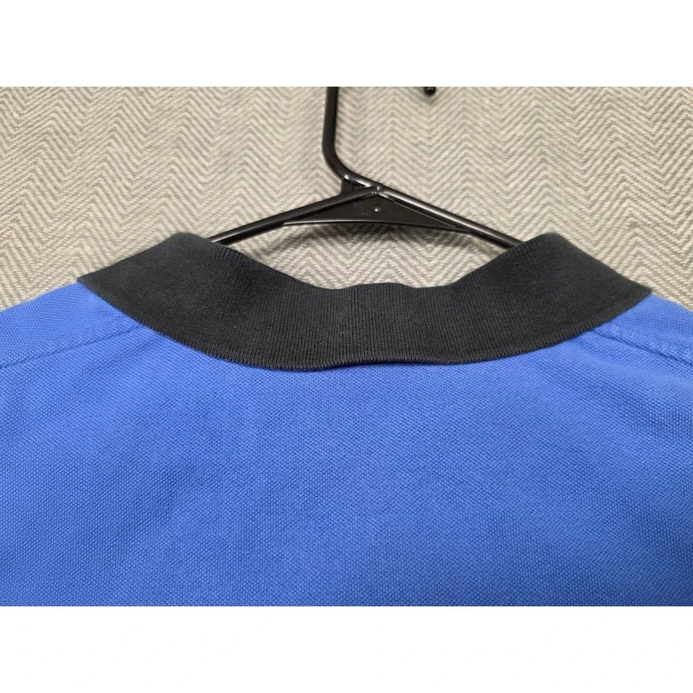 Polo Ralph Lauren Mens Large Blue Black Collar Short Sleeve Pony Logo Polo Shirt
